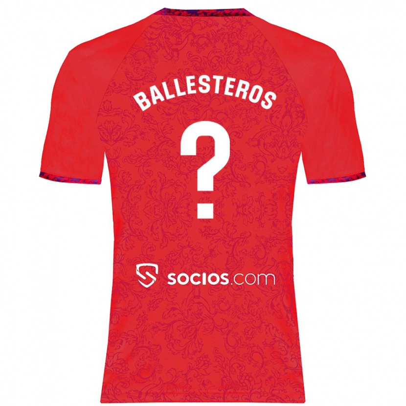 Danxen Dame Gonzalo Ballesteros #0 Rød Bortetrøye Drakt Trøye 2024/25 Skjorter T-Skjorte