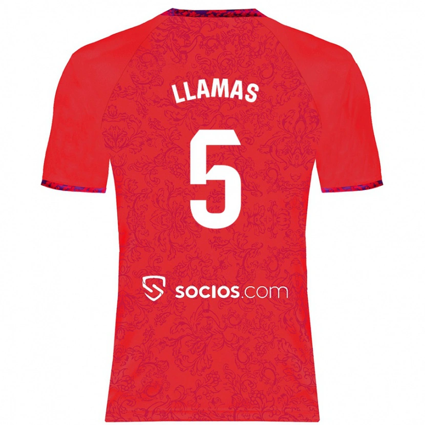 Danxen Dame Eva Llamas #5 Rød Bortetrøye Drakt Trøye 2024/25 Skjorter T-Skjorte
