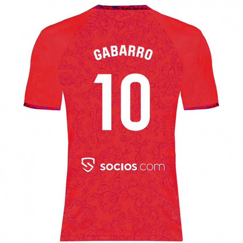 Danxen Dame María Inmaculada Gabarro Romero #10 Rød Bortetrøye Drakt Trøye 2024/25 Skjorter T-Skjorte