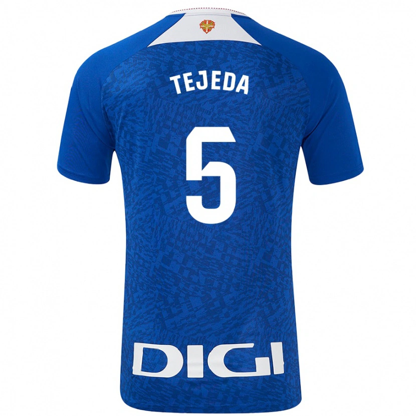 Danxen Dame Diego Tejeda #5 Kongeblå Bortetrøye Drakt Trøye 2024/25 Skjorter T-Skjorte