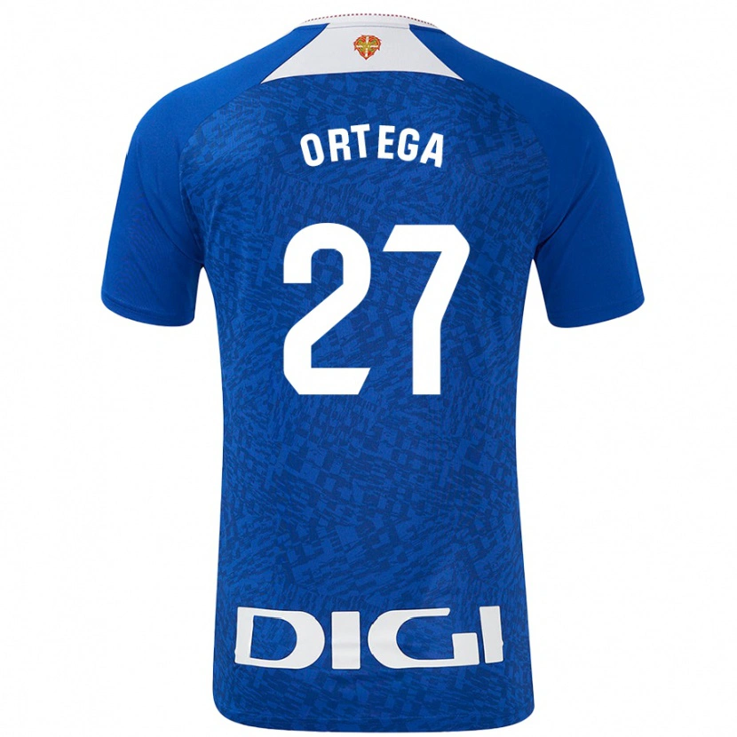 Danxen Dame Sara Ortega #27 Kongeblå Bortetrøye Drakt Trøye 2024/25 Skjorter T-Skjorte