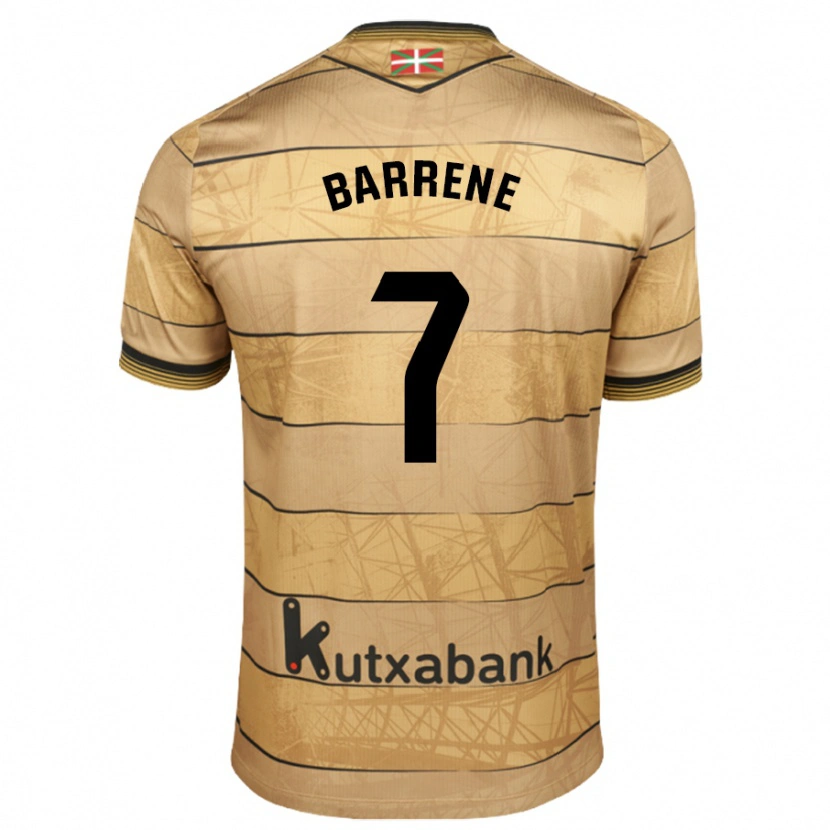 Danxen Dame Ander Barrenetxea #7 Brun Bortetrøye Drakt Trøye 2024/25 Skjorter T-Skjorte