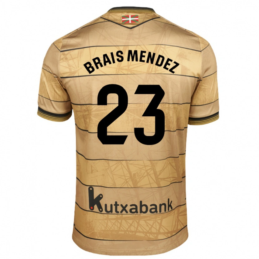 Danxen Dame Brais Méndez #23 Brun Bortetrøye Drakt Trøye 2024/25 Skjorter T-Skjorte