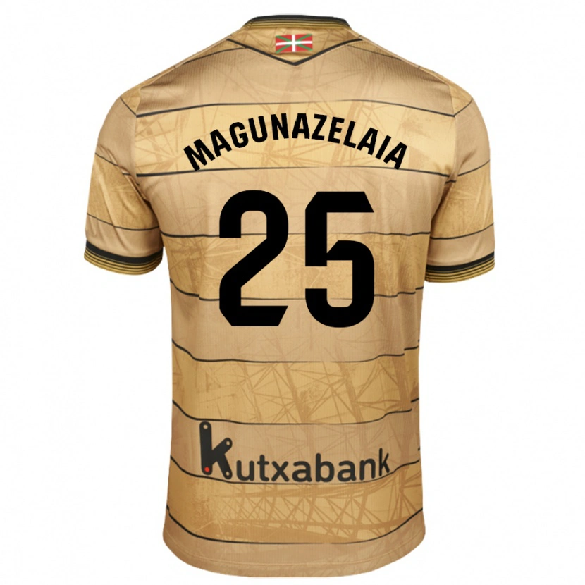 Danxen Dame Jon Magunazelaia #25 Brun Bortetrøye Drakt Trøye 2024/25 Skjorter T-Skjorte