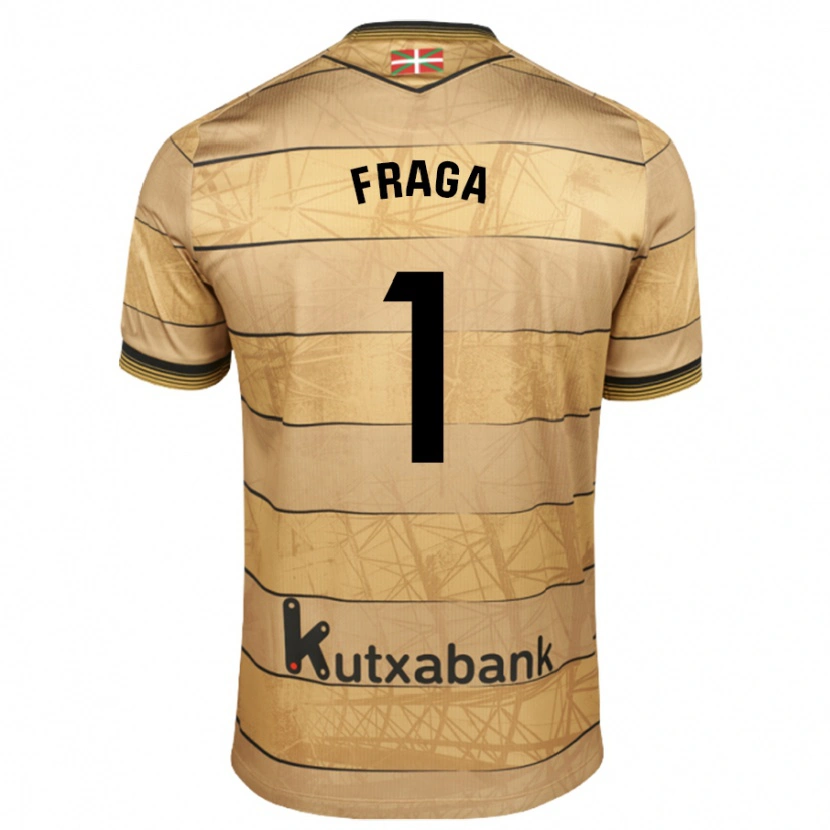Danxen Dame Aitor Fraga #1 Brun Bortetrøye Drakt Trøye 2024/25 Skjorter T-Skjorte