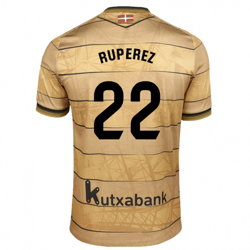 Danxen Dame Iñaki Rupérez #22 Brun Bortetrøye Drakt Trøye 2024/25 Skjorter T-Skjorte