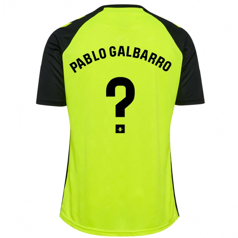 Danxen Dame Juan Pablo Galbarro #0 Fluorescerende Gul Svart Bortetrøye Drakt Trøye 2024/25 Skjorter T-Skjorte