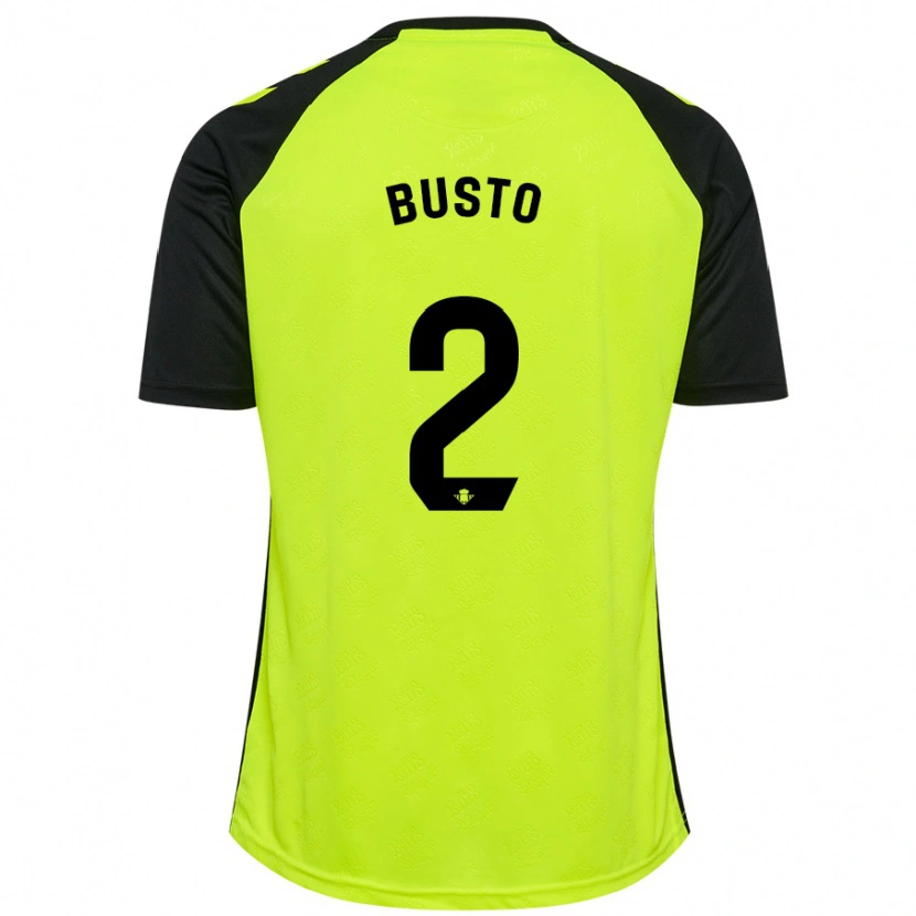 Danxen Dame Pablo Busto #2 Fluorescerende Gul Svart Bortetrøye Drakt Trøye 2024/25 Skjorter T-Skjorte