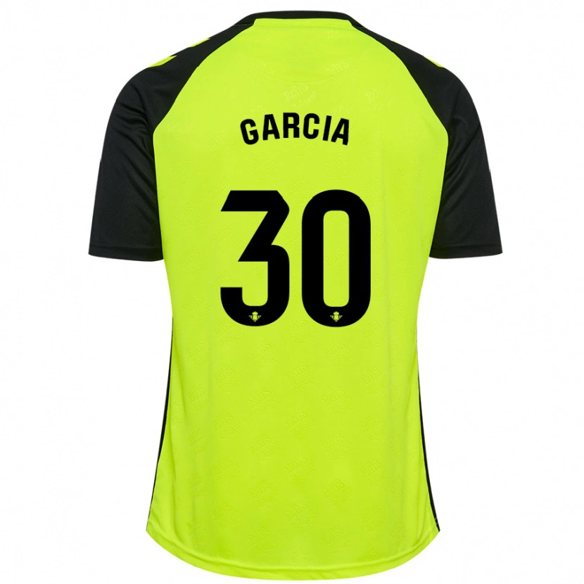 Danxen Dame Germán García #30 Fluorescerende Gul Svart Bortetrøye Drakt Trøye 2024/25 Skjorter T-Skjorte