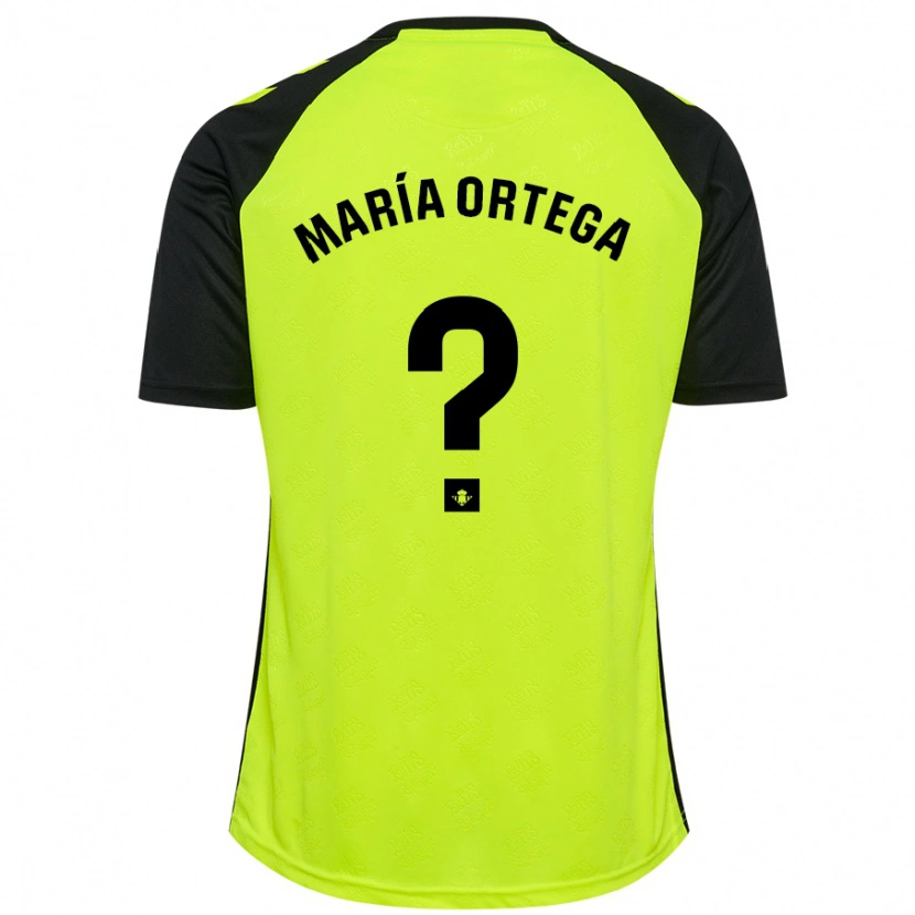 Danxen Dame José María Ortega #0 Fluorescerende Gul Svart Bortetrøye Drakt Trøye 2024/25 Skjorter T-Skjorte