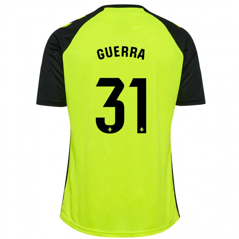 Danxen Dame Ana Guerra Morcillo #31 Fluorescerende Gul Svart Bortetrøye Drakt Trøye 2024/25 Skjorter T-Skjorte