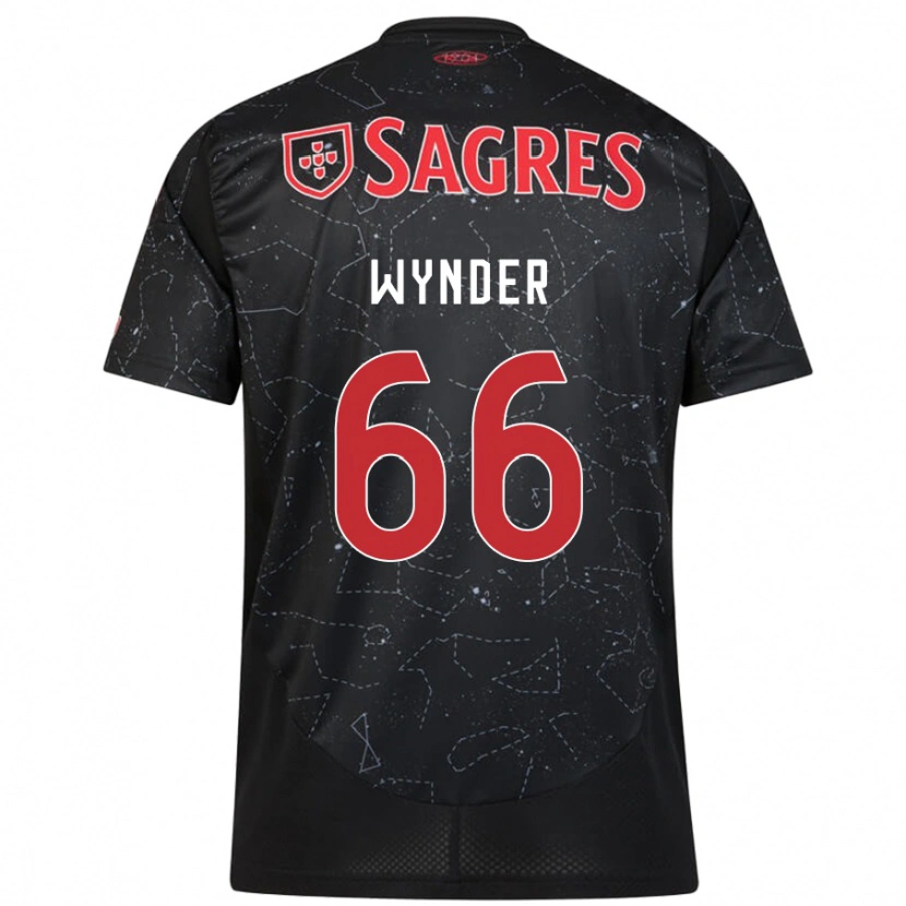 Danxen Dame Joshua Wynder #66 Svart Rød Bortetrøye Drakt Trøye 2024/25 Skjorter T-Skjorte