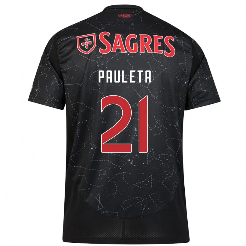 Danxen Dame Pauleta #21 Svart Rød Bortetrøye Drakt Trøye 2024/25 Skjorter T-Skjorte
