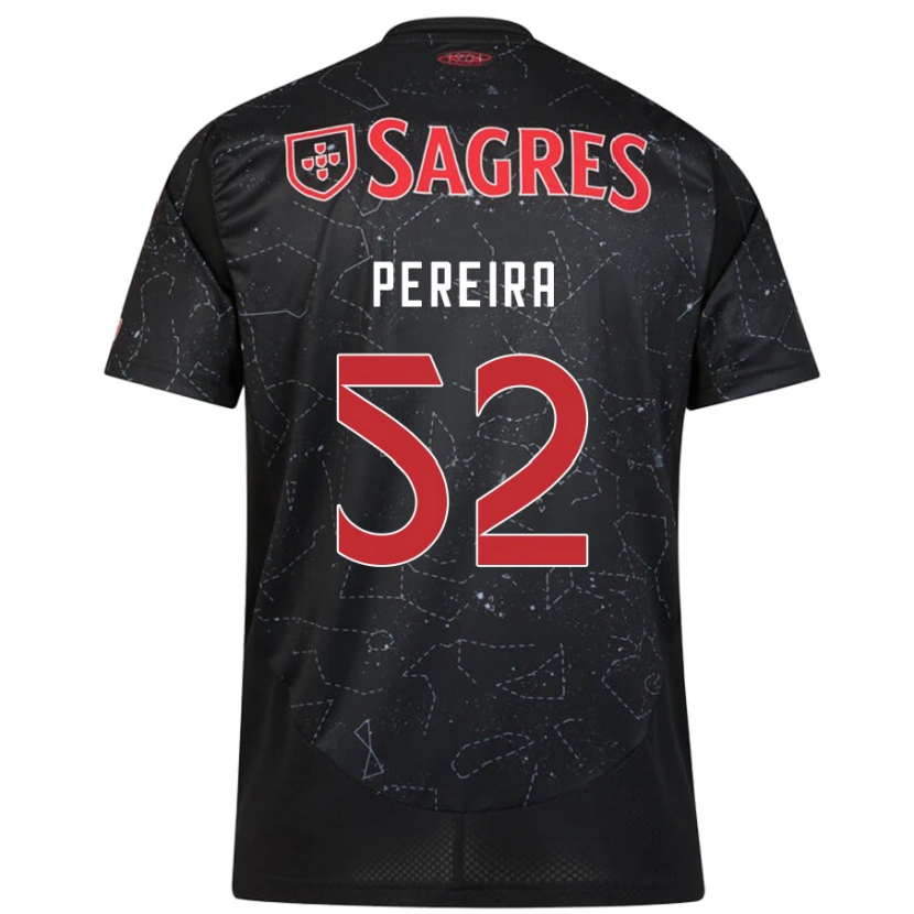 Danxen Dame Henrique Pereira #52 Svart Rød Bortetrøye Drakt Trøye 2024/25 Skjorter T-Skjorte