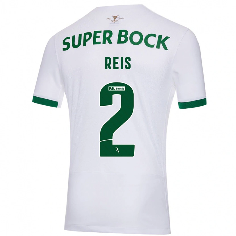 Danxen Dame Matheus Reis #2 Hvit Grønn Bortetrøye Drakt Trøye 2024/25 Skjorter T-Skjorte