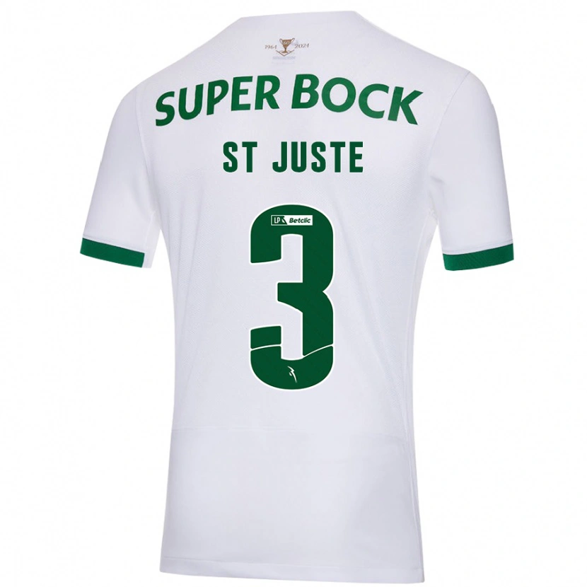 Danxen Dame Jerry St. Juste #3 Hvit Grønn Bortetrøye Drakt Trøye 2024/25 Skjorter T-Skjorte