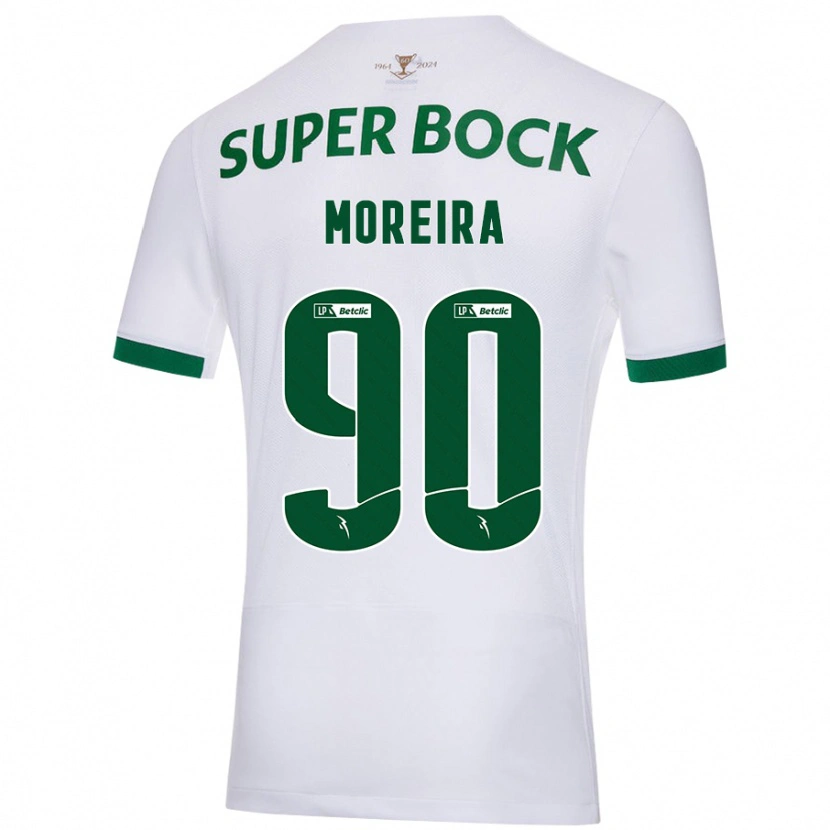 Danxen Dame Afonso Moreira #90 Hvit Grønn Bortetrøye Drakt Trøye 2024/25 Skjorter T-Skjorte