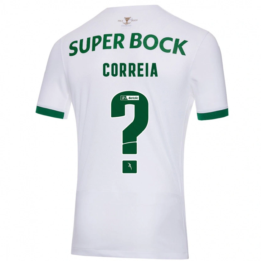Danxen Dame Duarte Correia #0 Hvit Grønn Bortetrøye Drakt Trøye 2024/25 Skjorter T-Skjorte