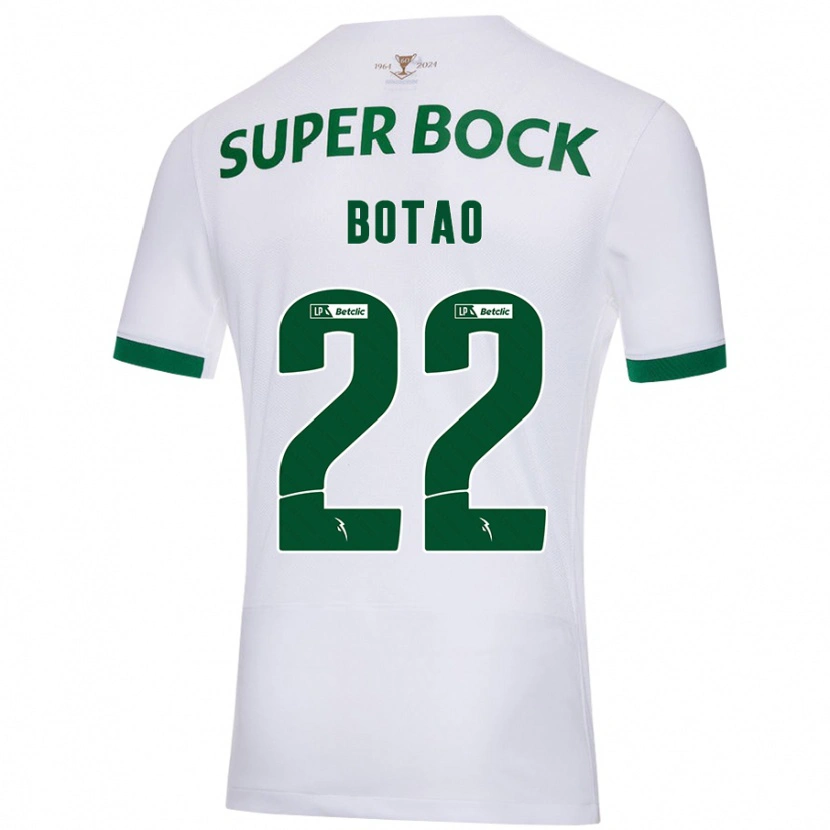 Danxen Dame Martim Botão #22 Hvit Grønn Bortetrøye Drakt Trøye 2024/25 Skjorter T-Skjorte