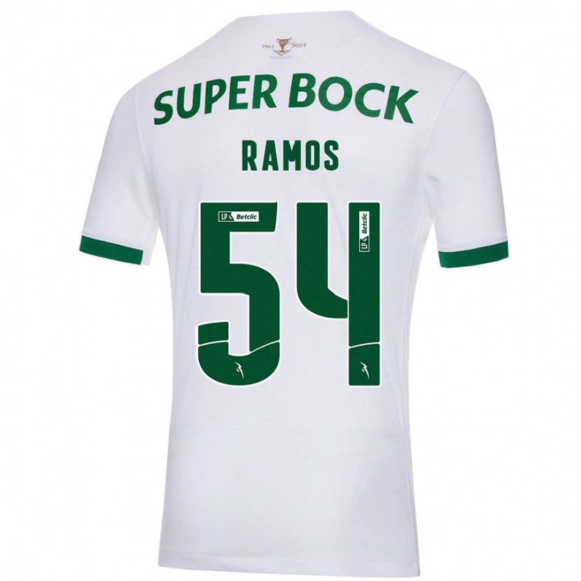 Danxen Dame Bruno Ramos #54 Hvit Grønn Bortetrøye Drakt Trøye 2024/25 Skjorter T-Skjorte