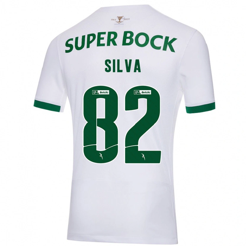 Danxen Dame Gabriel Silva #82 Hvit Grønn Bortetrøye Drakt Trøye 2024/25 Skjorter T-Skjorte