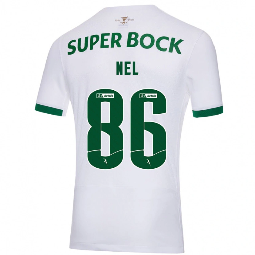 Danxen Dame Rafael Nel #86 Hvit Grønn Bortetrøye Drakt Trøye 2024/25 Skjorter T-Skjorte