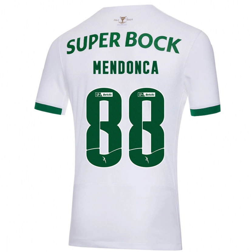 Danxen Dame Manuel Mendonça #88 Hvit Grønn Bortetrøye Drakt Trøye 2024/25 Skjorter T-Skjorte
