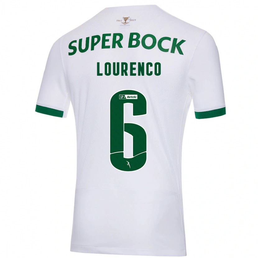 Danxen Dame Bruna Lourenço #6 Hvit Grønn Bortetrøye Drakt Trøye 2024/25 Skjorter T-Skjorte