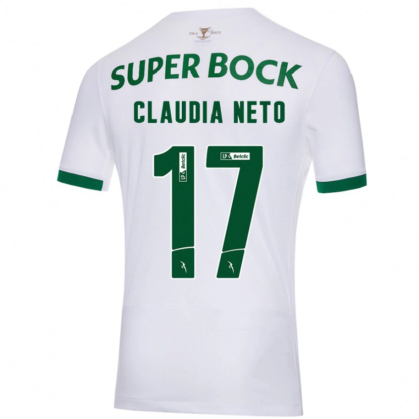 Danxen Dame Cláudia Teresa Pires Neto #17 Hvit Grønn Bortetrøye Drakt Trøye 2024/25 Skjorter T-Skjorte