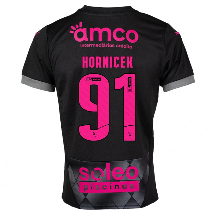 Danxen Dame Lukas Hornicek #91 Svart Rosa Bortetrøye Drakt Trøye 2024/25 Skjorter T-Skjorte