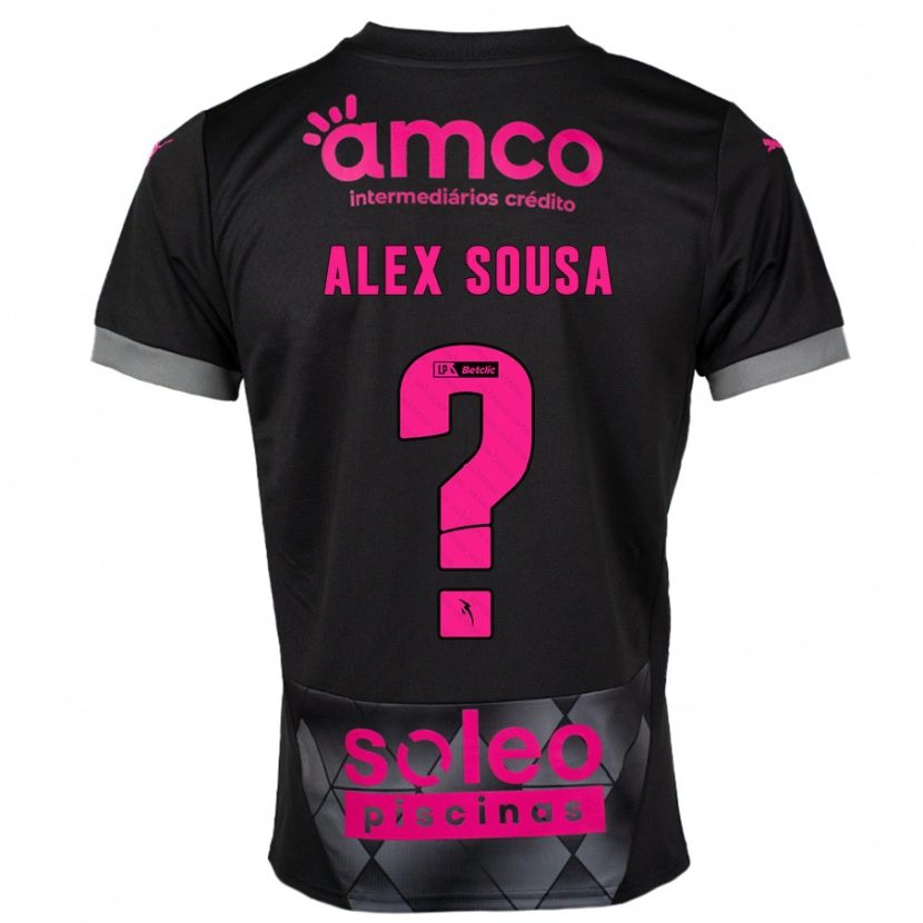 Danxen Dame Alex Sousa #0 Svart Rosa Bortetrøye Drakt Trøye 2024/25 Skjorter T-Skjorte