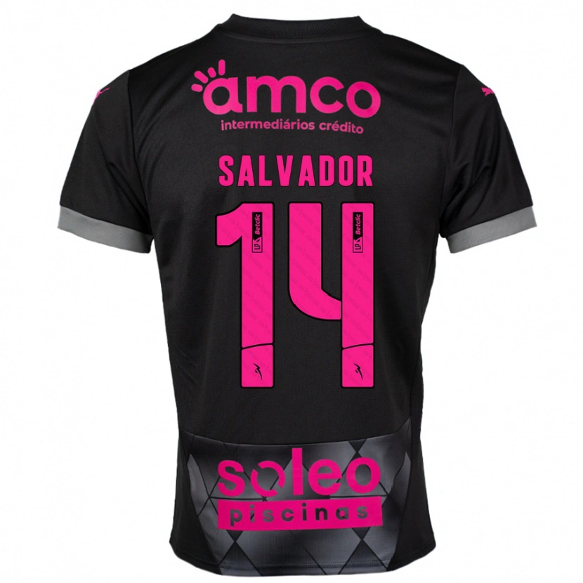 Danxen Dame João Salvador #14 Svart Rosa Bortetrøye Drakt Trøye 2024/25 Skjorter T-Skjorte