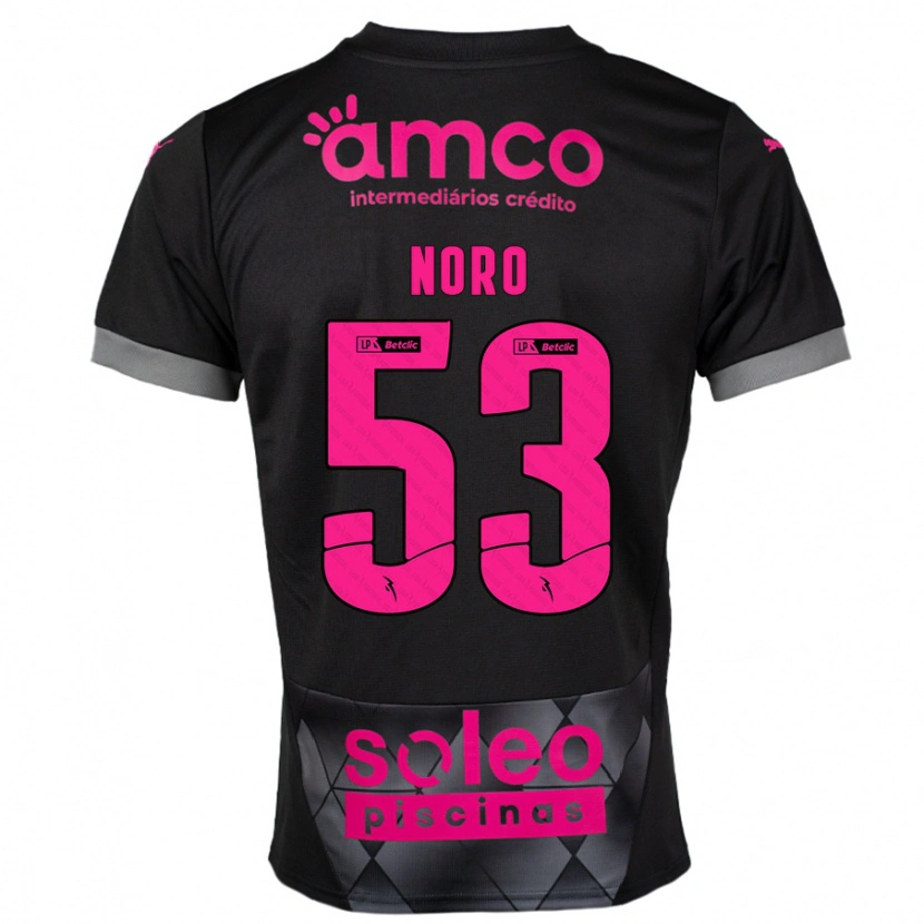 Danxen Dame Jonatás Noro #53 Svart Rosa Bortetrøye Drakt Trøye 2024/25 Skjorter T-Skjorte