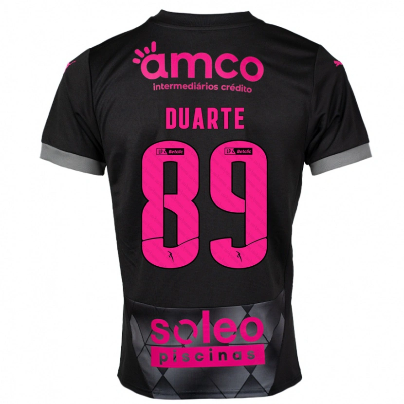 Danxen Dame Afonso Duarte #89 Svart Rosa Bortetrøye Drakt Trøye 2024/25 Skjorter T-Skjorte