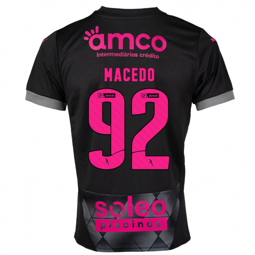 Danxen Dame Rodrigo Macedo #92 Svart Rosa Bortetrøye Drakt Trøye 2024/25 Skjorter T-Skjorte