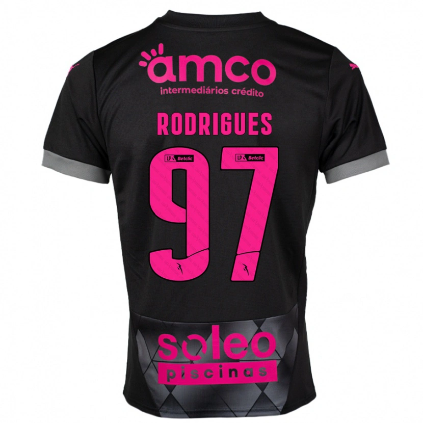 Danxen Dame Dinis Rodrigues #97 Svart Rosa Bortetrøye Drakt Trøye 2024/25 Skjorter T-Skjorte