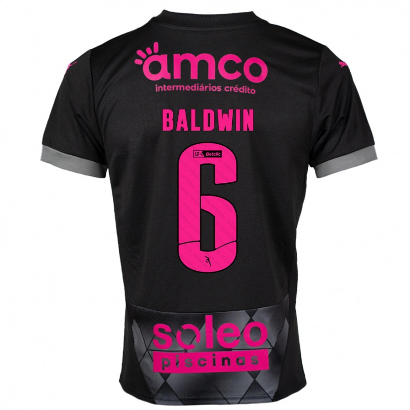 Danxen Dame Carlyn Baldwin #6 Svart Rosa Bortetrøye Drakt Trøye 2024/25 Skjorter T-Skjorte