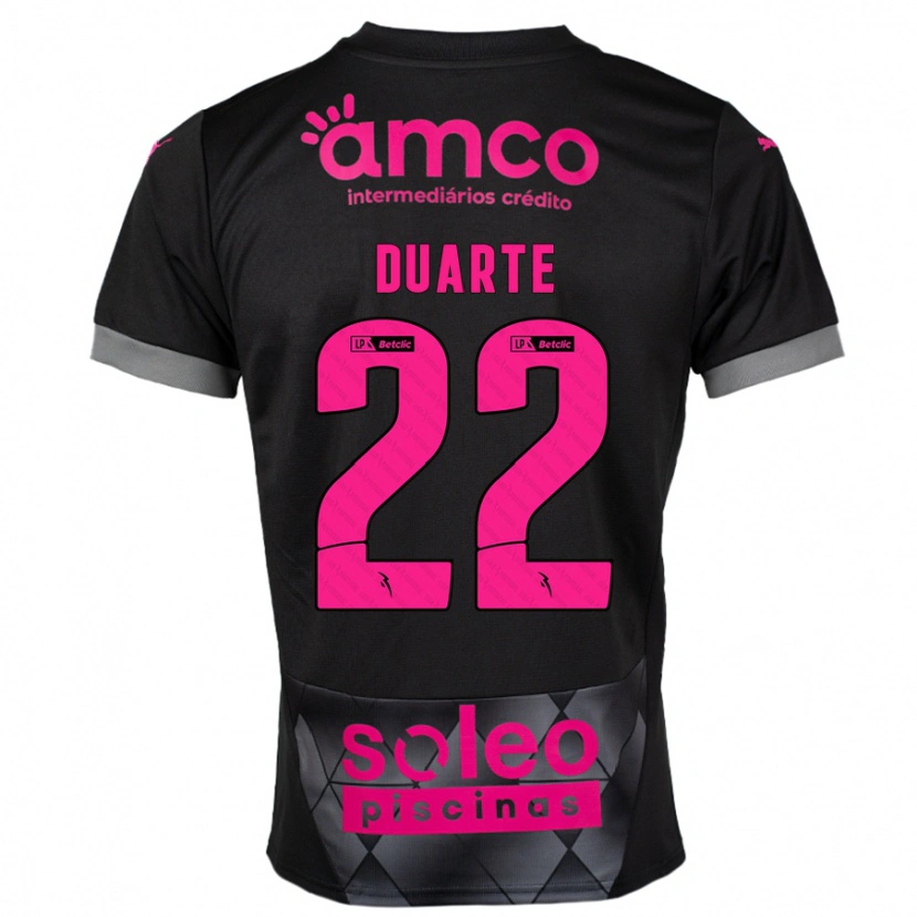 Danxen Dame Vânia Duarte #22 Svart Rosa Bortetrøye Drakt Trøye 2024/25 Skjorter T-Skjorte