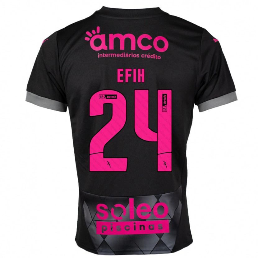 Danxen Dame Peace Efih #24 Svart Rosa Bortetrøye Drakt Trøye 2024/25 Skjorter T-Skjorte