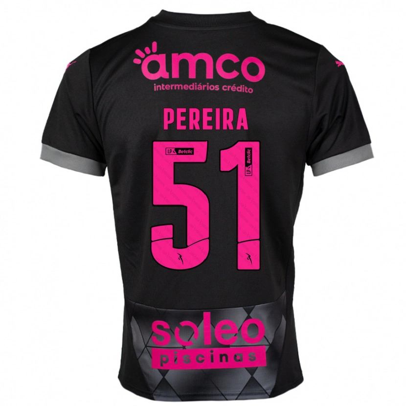 Danxen Dame Evy Pereira #51 Svart Rosa Bortetrøye Drakt Trøye 2024/25 Skjorter T-Skjorte