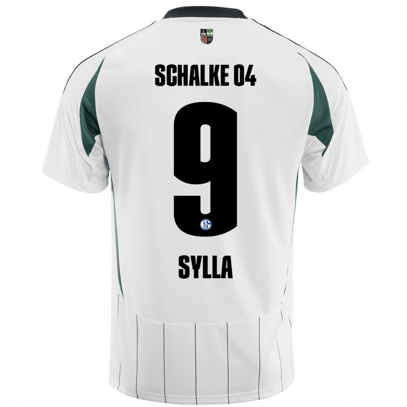 Danxen Dame Moussa Sylla #9 Hvit Grønn Bortetrøye Drakt Trøye 2024/25 Skjorter T-Skjorte