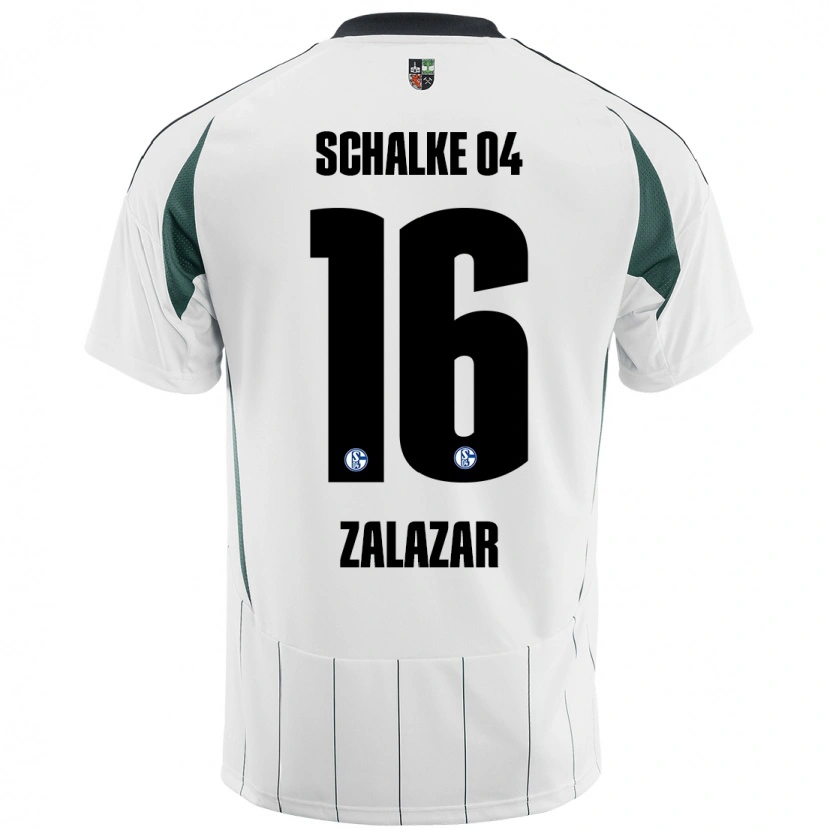 Danxen Dame Mauro Zalazar #16 Hvit Grønn Bortetrøye Drakt Trøye 2024/25 Skjorter T-Skjorte