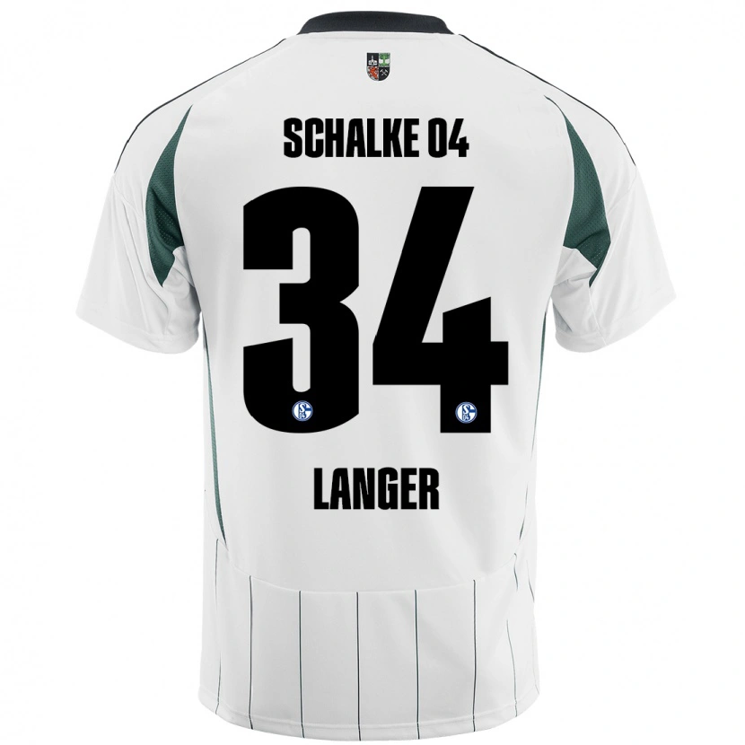 Danxen Dame Michael Langer #34 Hvit Grønn Bortetrøye Drakt Trøye 2024/25 Skjorter T-Skjorte