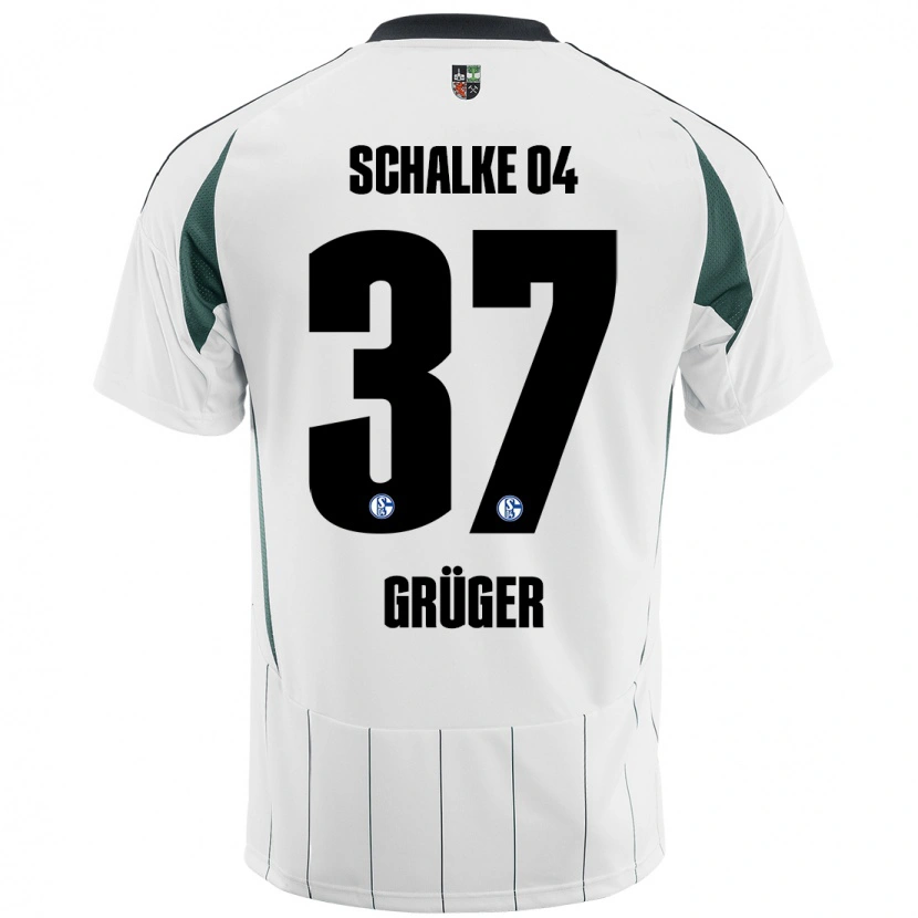 Danxen Dame Max Grüger #37 Hvit Grønn Bortetrøye Drakt Trøye 2024/25 Skjorter T-Skjorte