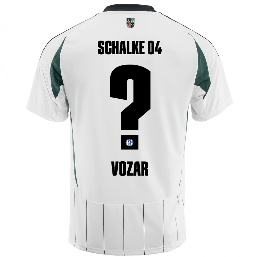 Danxen Dame Luca Vozar #0 Hvit Grønn Bortetrøye Drakt Trøye 2024/25 Skjorter T-Skjorte