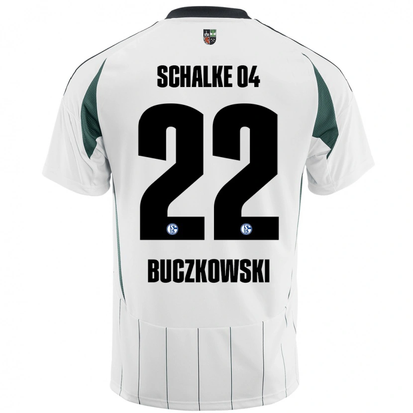 Danxen Dame Philip Buczkowski #22 Hvit Grønn Bortetrøye Drakt Trøye 2024/25 Skjorter T-Skjorte