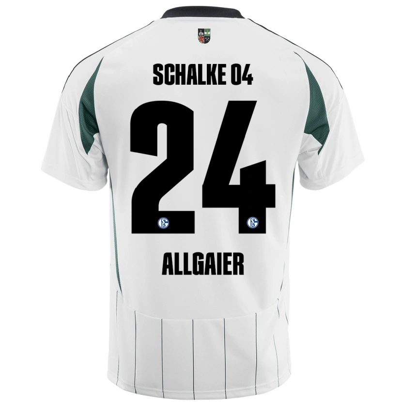 Danxen Dame Felix Allgaier #24 Hvit Grønn Bortetrøye Drakt Trøye 2024/25 Skjorter T-Skjorte