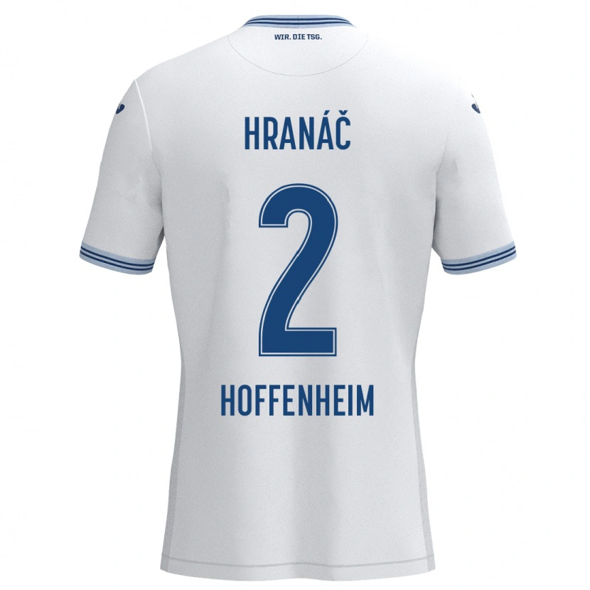 Danxen Dame Robin Hranac #2 Hvit Blå Bortetrøye Drakt Trøye 2024/25 Skjorter T-Skjorte
