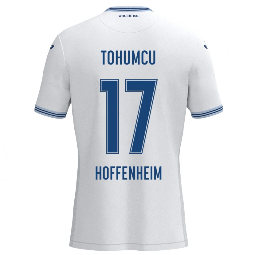 Danxen Dame Umut Tohumcu #17 Hvit Blå Bortetrøye Drakt Trøye 2024/25 Skjorter T-Skjorte