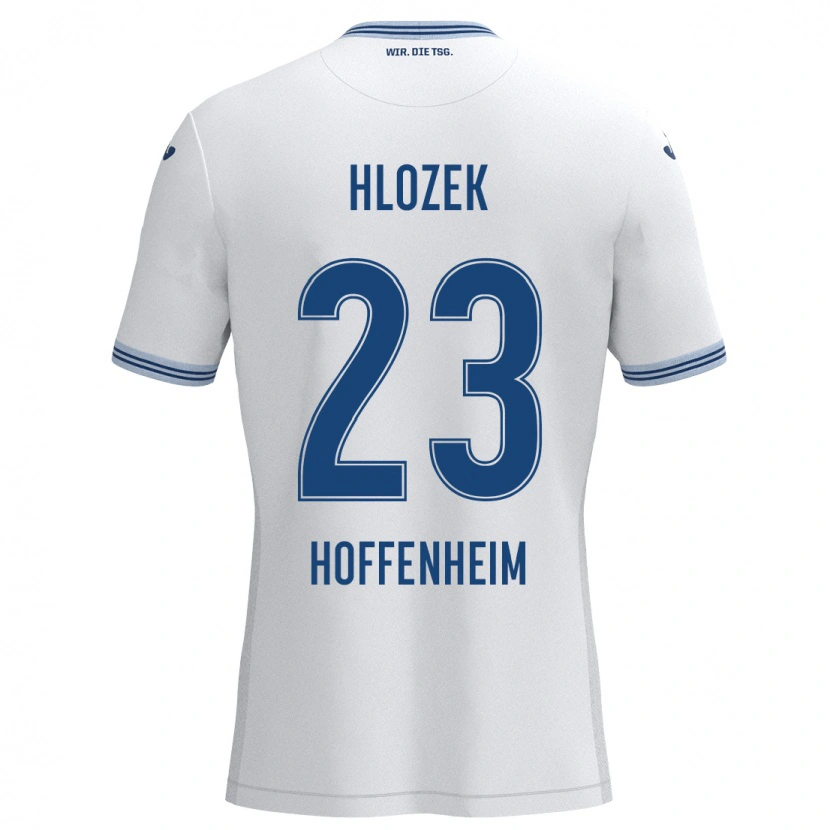 Danxen Dame Adam Hlozek #23 Hvit Blå Bortetrøye Drakt Trøye 2024/25 Skjorter T-Skjorte